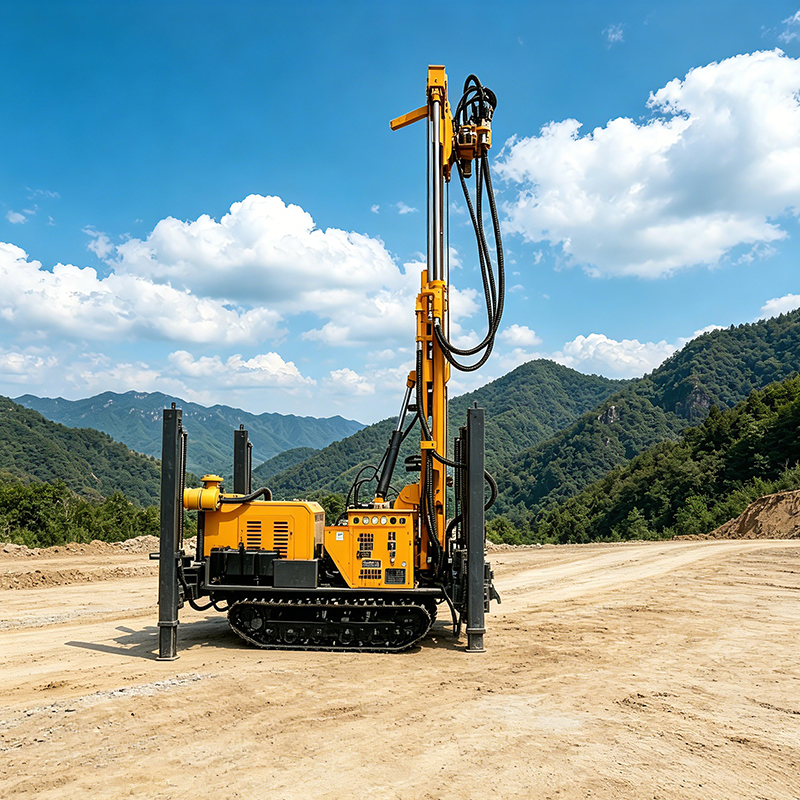 Q300 Crawler Mounted Diesel-Powered Pneumatic Rock Drill Water Well Borehole Drilling Rig - Image 2