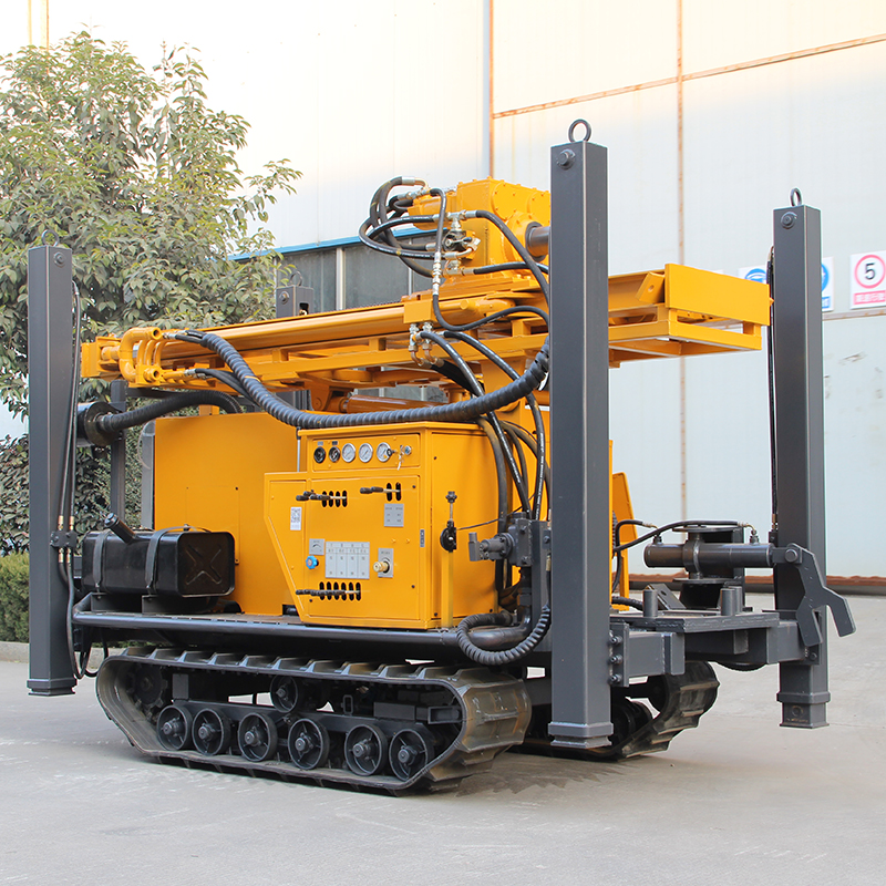 Q300 Crawler Mounted Diesel-Powered Pneumatic Rock Drill Water Well Borehole Drilling Rig - Image 3