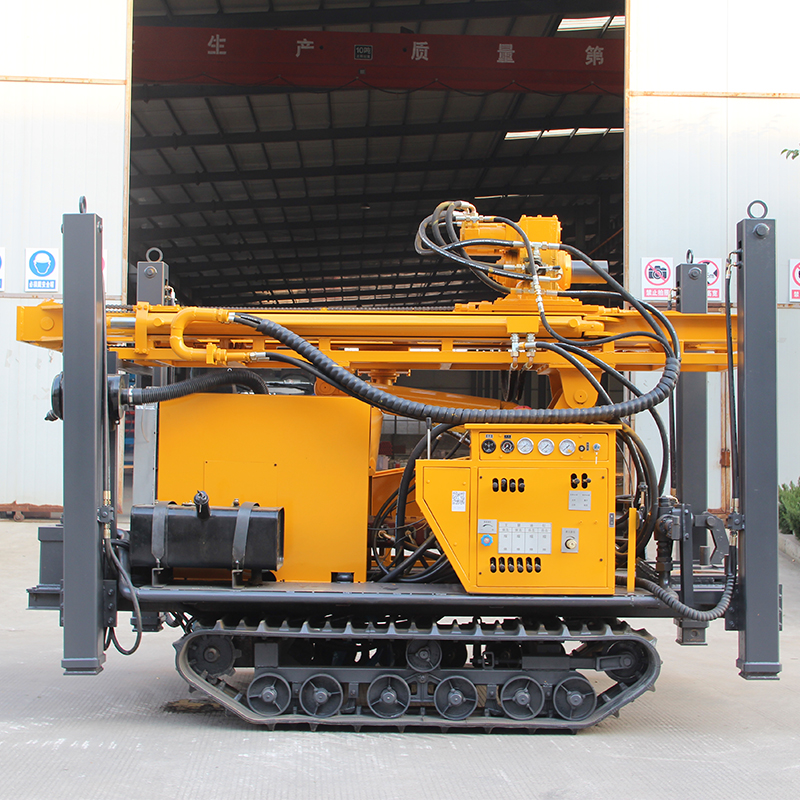 Q300 Crawler Mounted Diesel-Powered Pneumatic Rock Drill Water Well Borehole Drilling Rig - Image 4