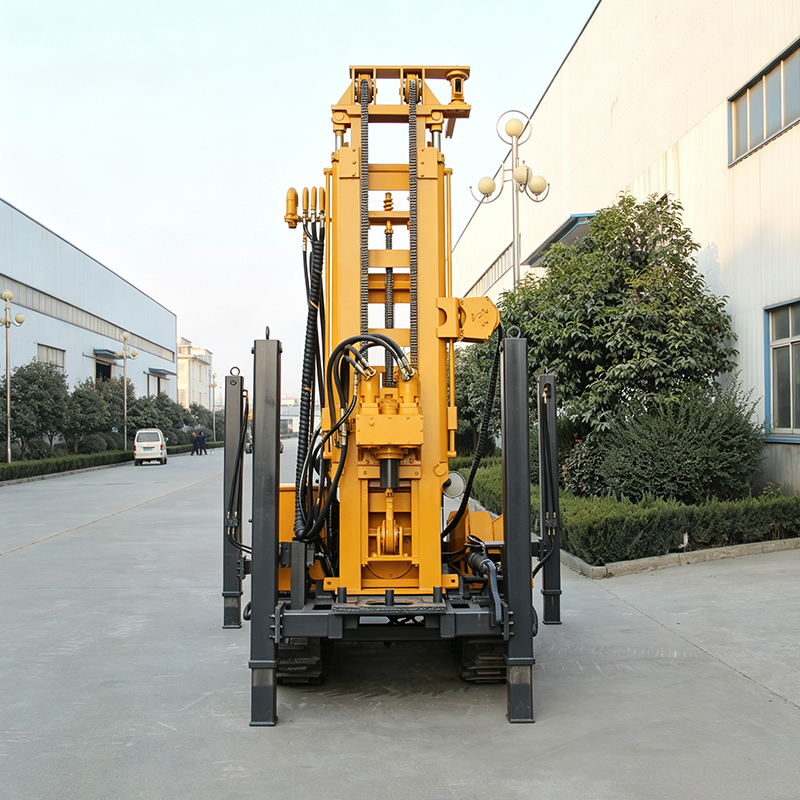 Q300 Crawler Mounted Diesel-Powered Pneumatic Rock Drill Water Well Borehole Drilling Rig - Image 5